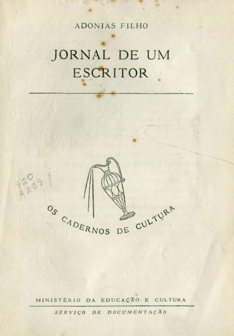 Capa do Livro Jornal de Um Escritor