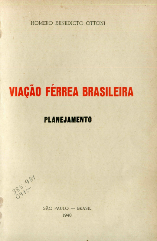 Capa do Livro Viação Férrea Brasileira