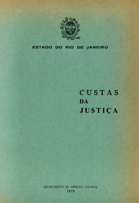 Capa do Livro Custas da Justiça do Estado do Rio de Janeiro