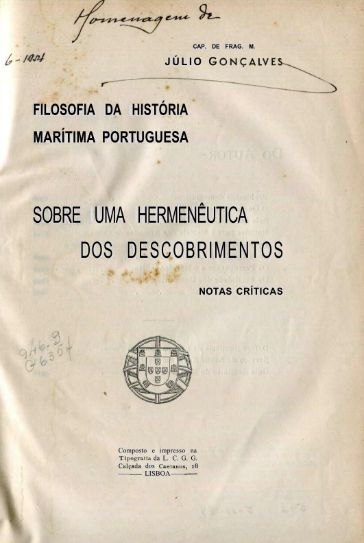 Capa do Livro Sobre Uma Hermenêutica dos Descobrimentos