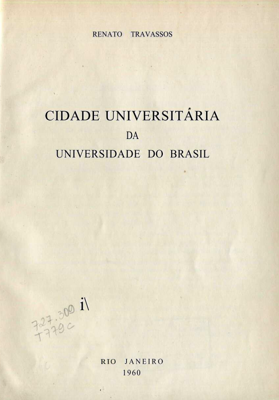 Capa do Livro Cidade Universitária da Universidade do Brasil