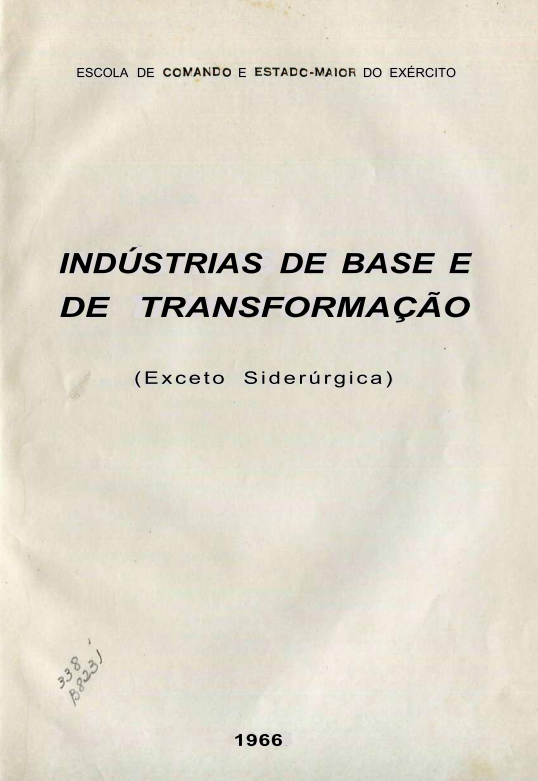 Capa do Livro Indústrias de Base e de Transformação (Exceto Siderurgia)