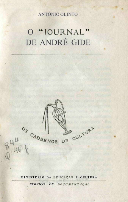 Capa do Livro O Journal de Andre Gide