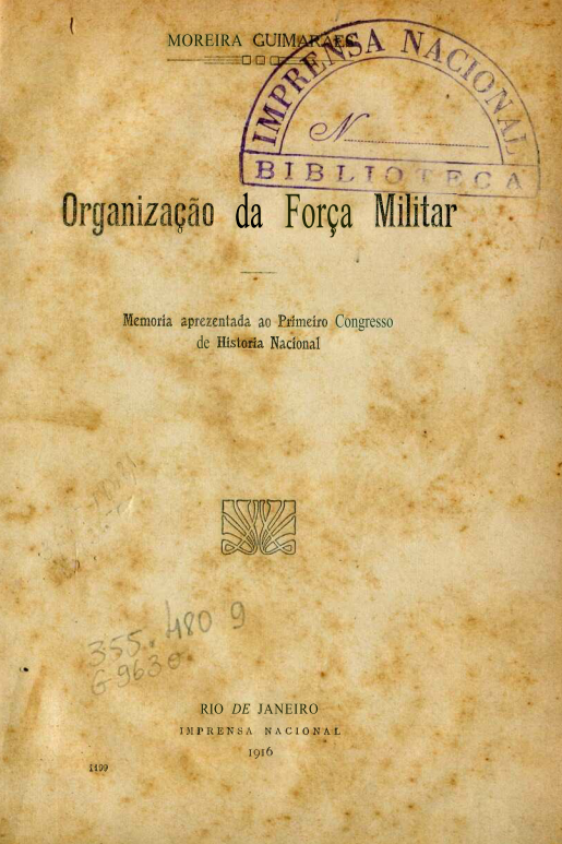 Capa do Livro Organização da Força Militar
