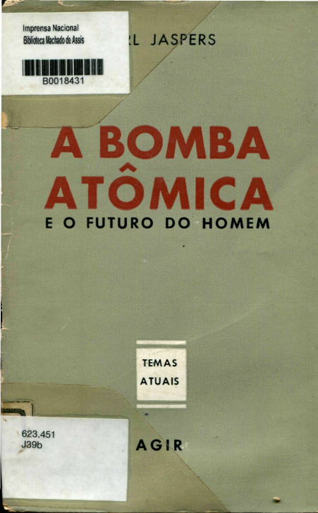 Capa do Livro A Bomba Atômica e o Futuro do Homem