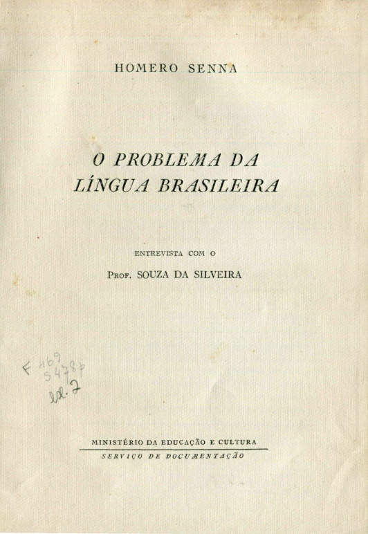 Capa do Livro O Problema da Lingua Brasileira