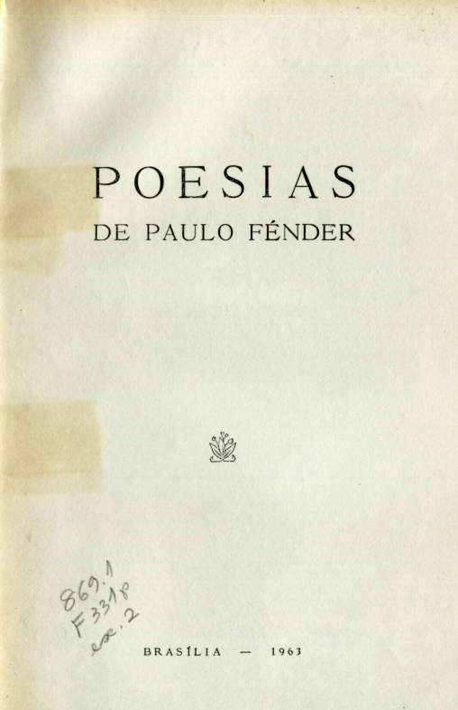 Capa do Livro Poesias