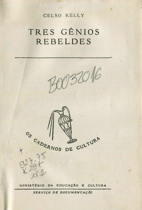 Capa do Livro Tres Gênios Rebeldes